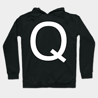 Helvetica Q in white Hoodie